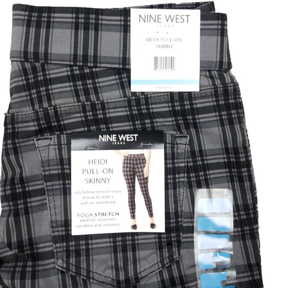 NWT Nine West Women's Heidi Glasgow Plaid Pull-On Skinny Pant - Picture 4 of 6